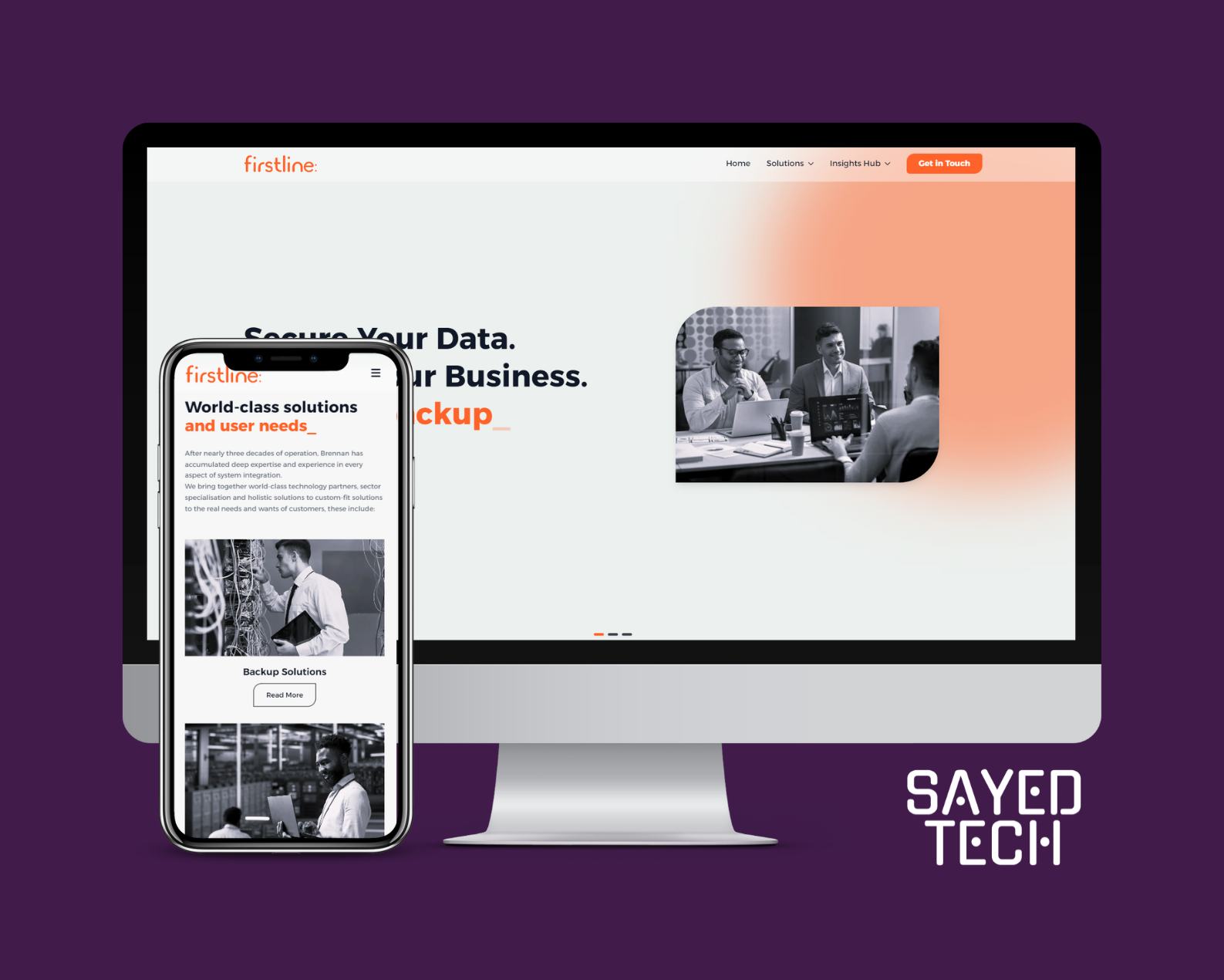 Firstline Systems – Custom Portfolio CMS & Landing Page